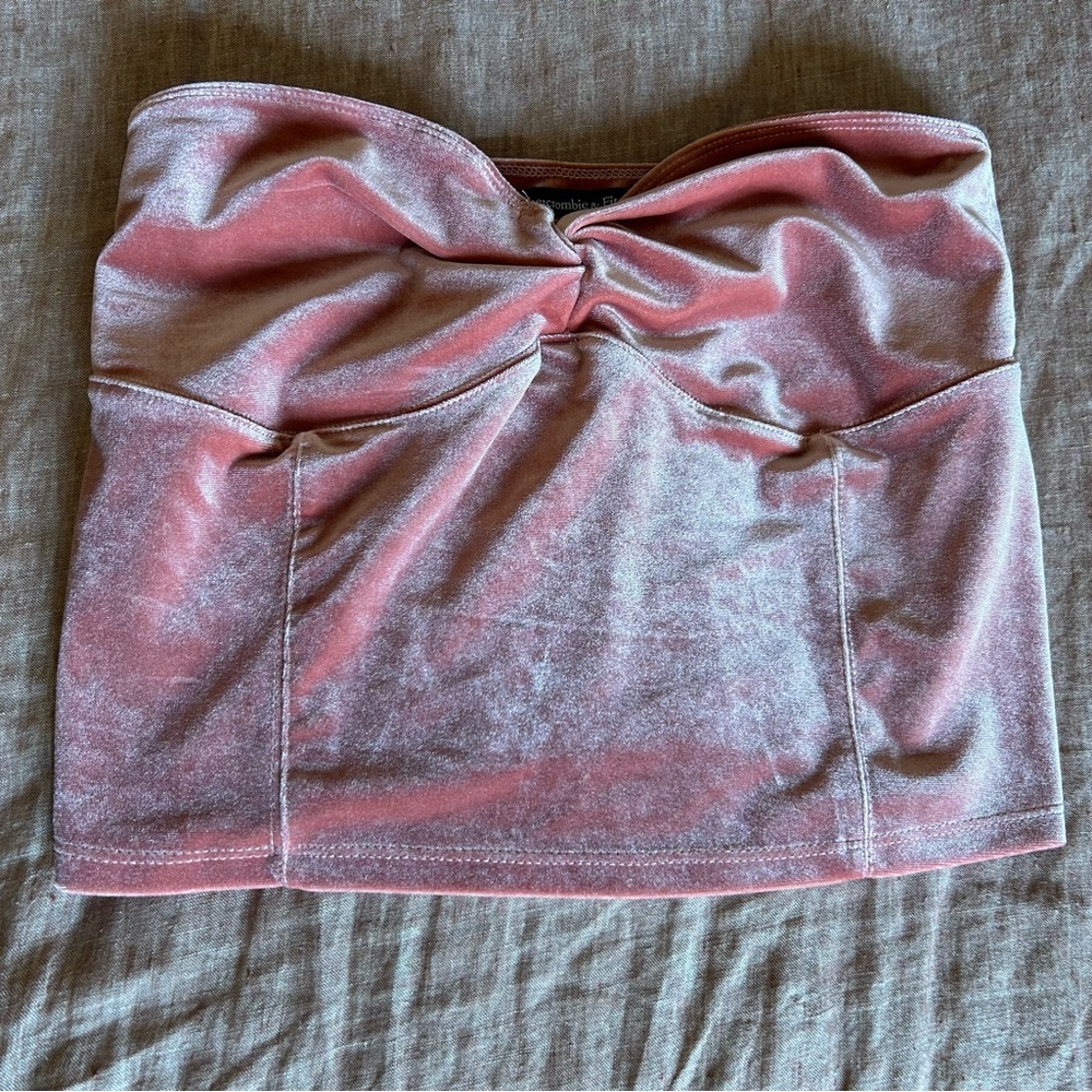 Abercrombie and Fitch velour tube top